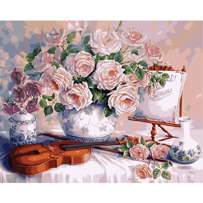 Oil Painting By Numbers Flowers Nature Pictures