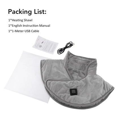 NeckSoothe™ USB Heated Neck & Shoulder Wrap — Instant Tension Relief