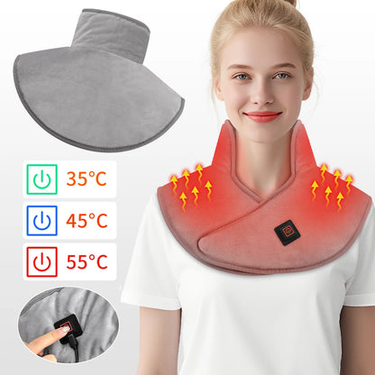 NeckSoothe™ USB Heated Neck & Shoulder Wrap — Instant Tension Relief