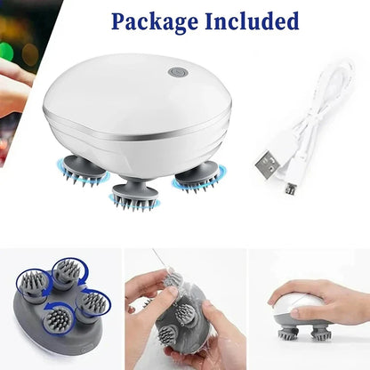 ScalpRevive™ Electric Head Massager | 4 Heads + Multi-Mode Vibration