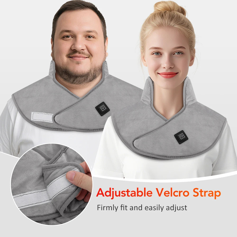 NeckSoothe™ USB Heated Neck & Shoulder Wrap — Instant Tension Relief