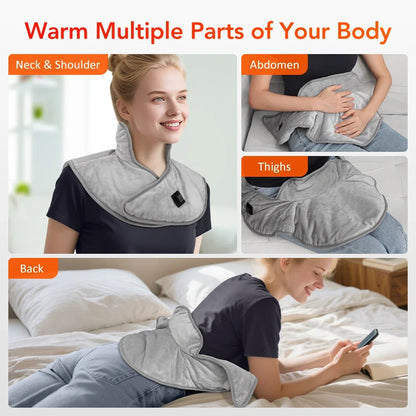 NeckSoothe™ USB Heated Neck & Shoulder Wrap — Instant Tension Relief
