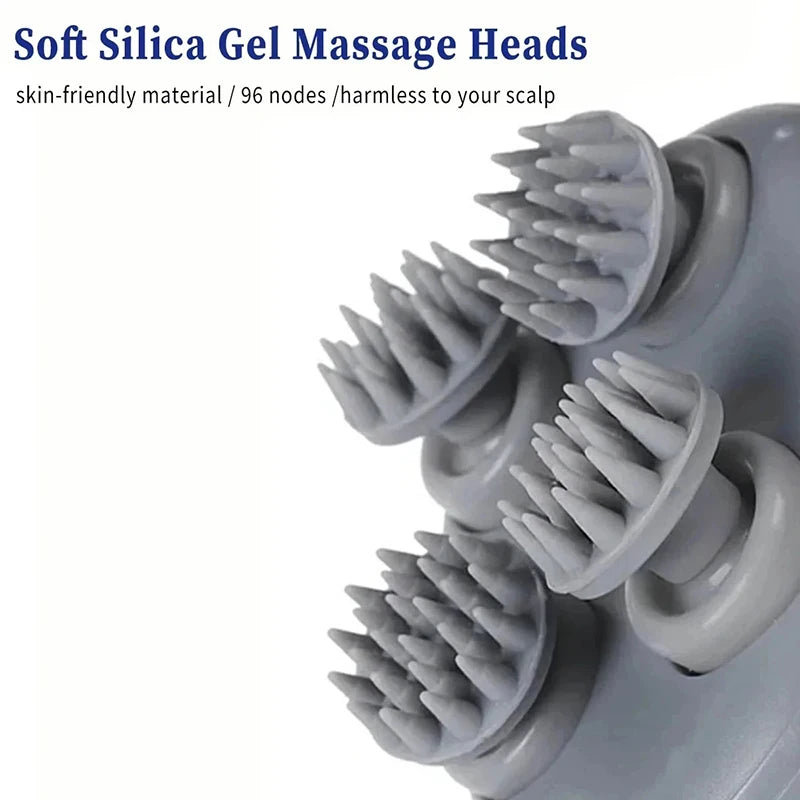 ScalpRevive™ Electric Head Massager | 4 Heads + Multi-Mode Vibration