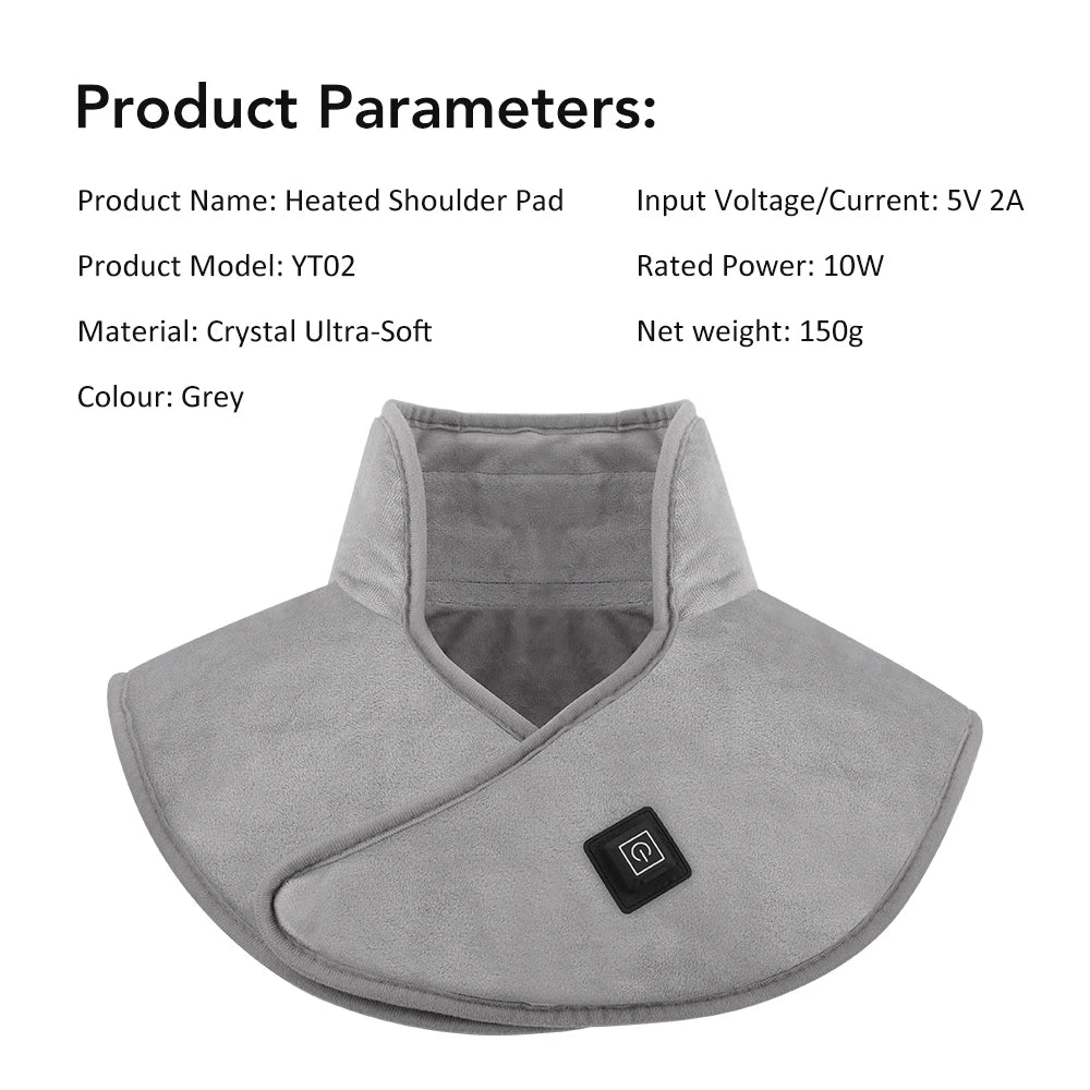 NeckSoothe™ USB Heated Neck & Shoulder Wrap — Instant Tension Relief