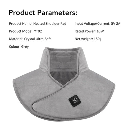 NeckSoothe™ USB Heated Neck & Shoulder Wrap — Instant Tension Relief