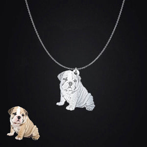 Engraved Photo Necklace With Beloved Pet