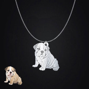 Engraved Photo Necklace With Beloved Pet