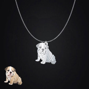 Engraved Photo Necklace With Beloved Pet