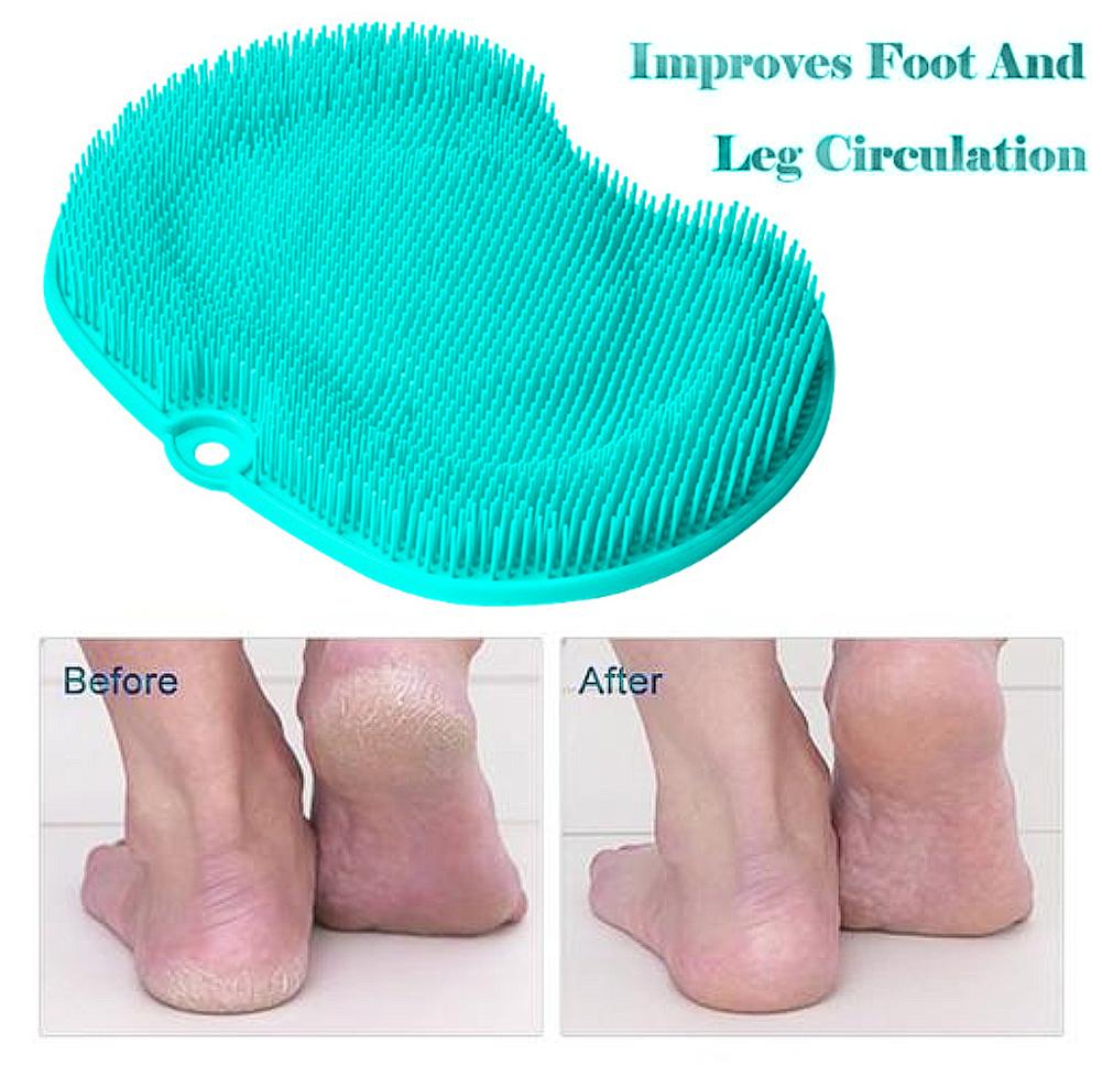 No Bending Shower Foot Massager Scrubber Mat