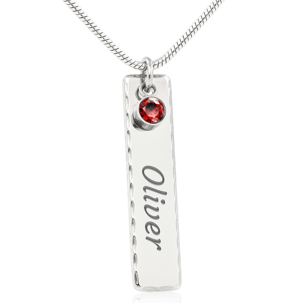 Birthstone Name Necklace
