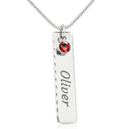 Birthstone Name Necklace