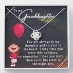 To My Granddaughter, I Love You More Than All The Stars Necklace
