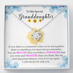 To My Special Granddaughter, I Will Always Be With You Necklace