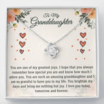 To My Granddaughter, I Love You Today, Tomorrow and Forever Necklace