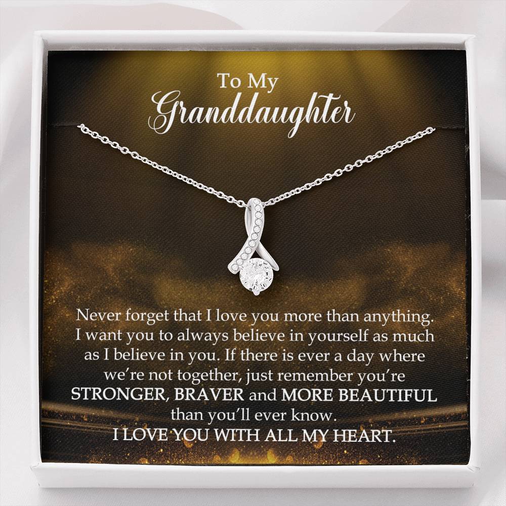 To My Granddaughter, Never Forget I Love You Necklace