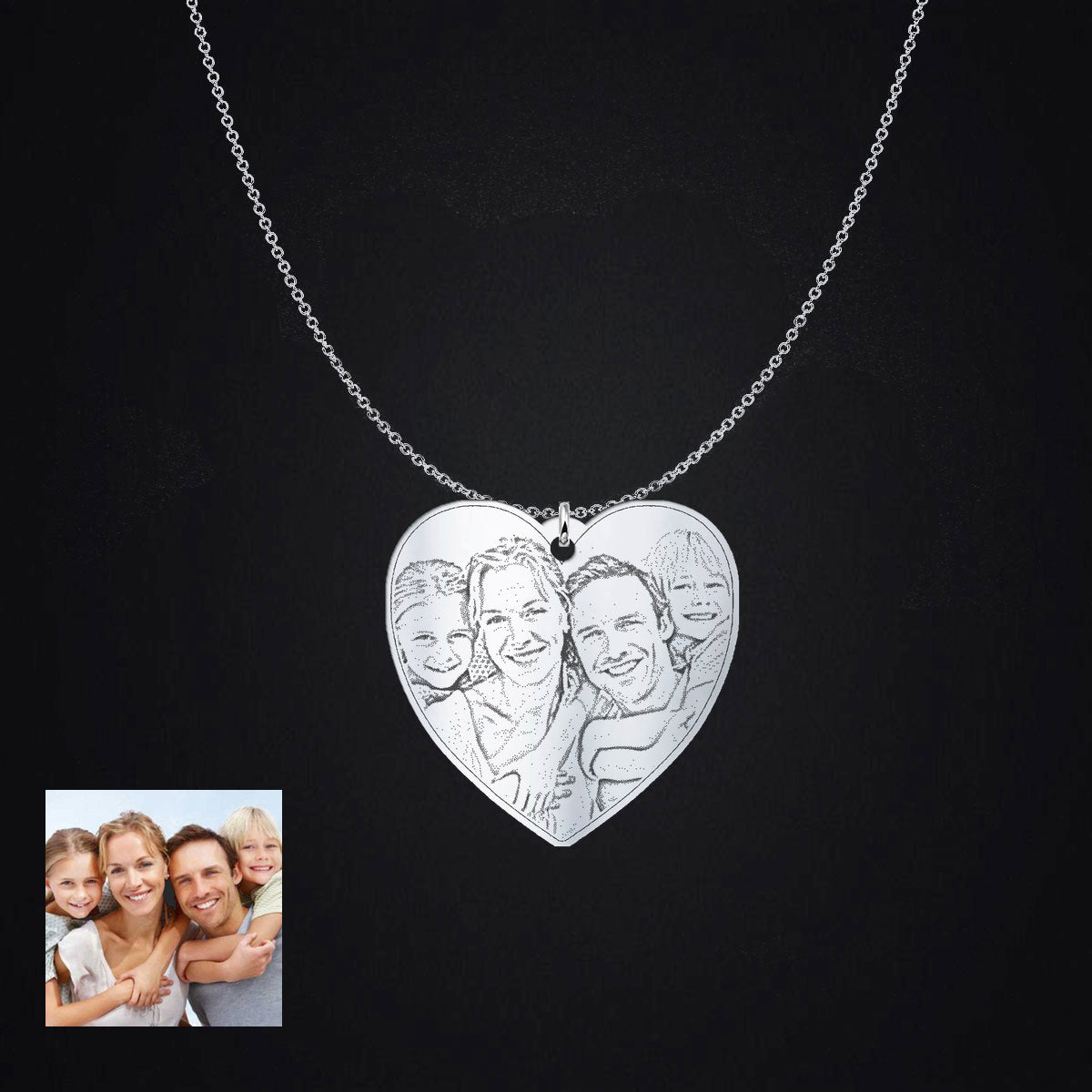 Love Family Photo Pendant