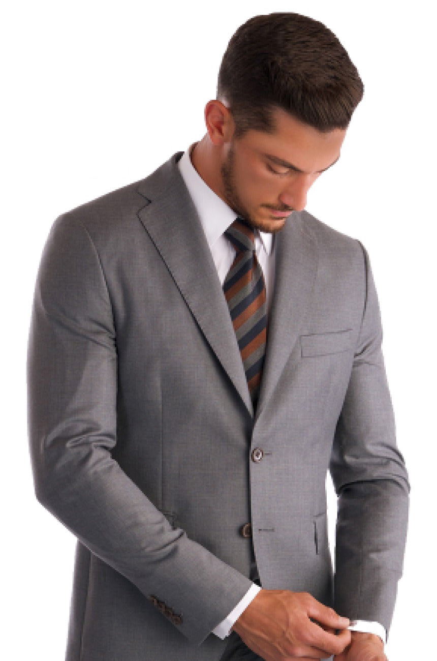 Hand-tailored suit detail