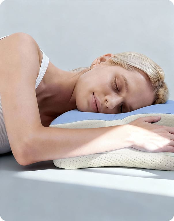 Woman waking up refreshed